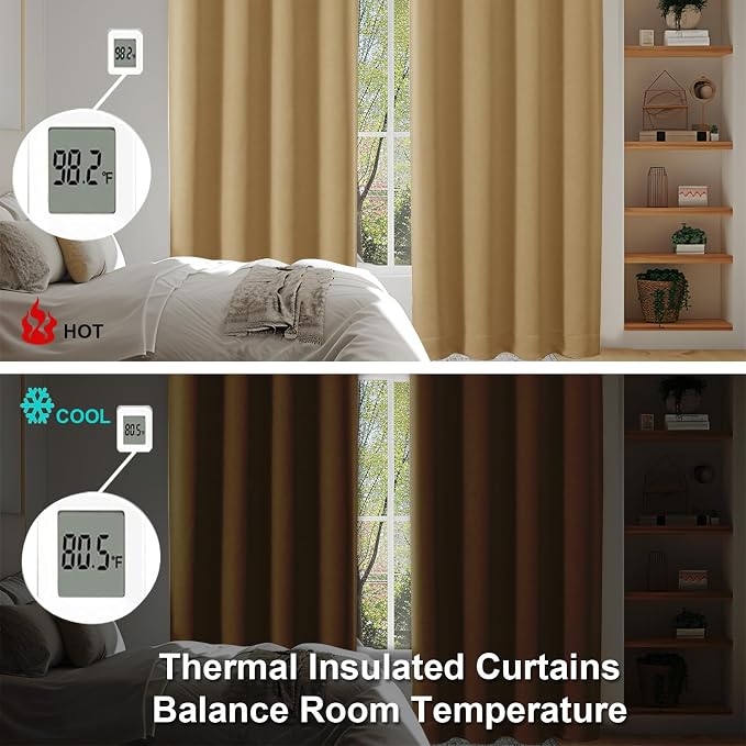 Simplebrand Ava Gold Blackout Curtains - Image 6