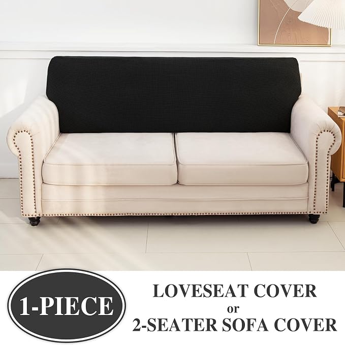 Couch Cushion Cover Loveseat Cover or 2 Seat Sofa Cover Washable Stretch - Image 3