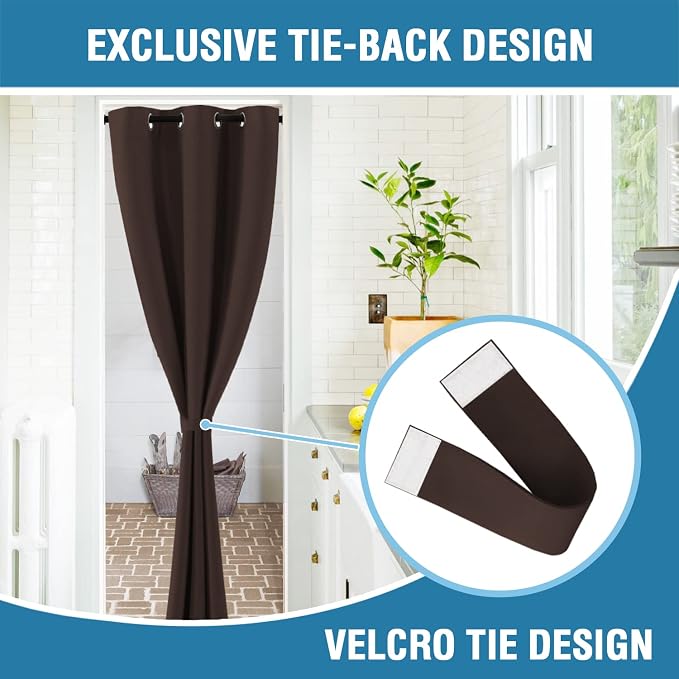 H.VERSAILTEX Doorway Curtain Blackout Closet Door Curtain Room Divider Window - Image 7