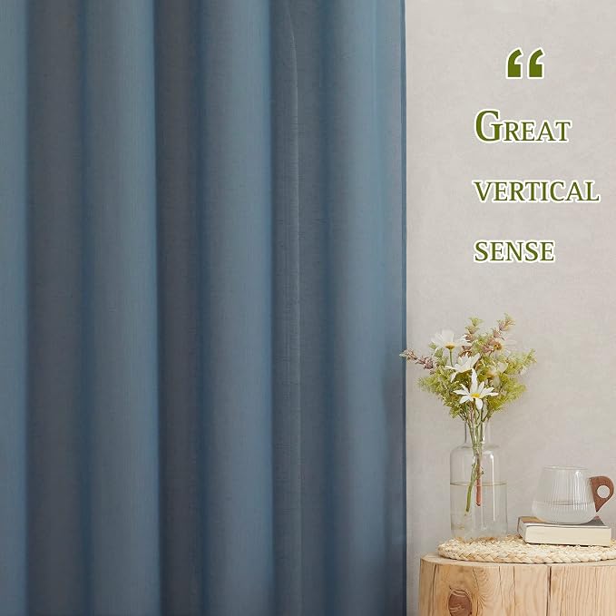 NICETOWN Flax Linen Sheer Curtains - Image 3