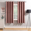 MIULEE Elegant Velvet Curtains Dusty Rose Pink Grommet Curtains Thermal by MIULEE