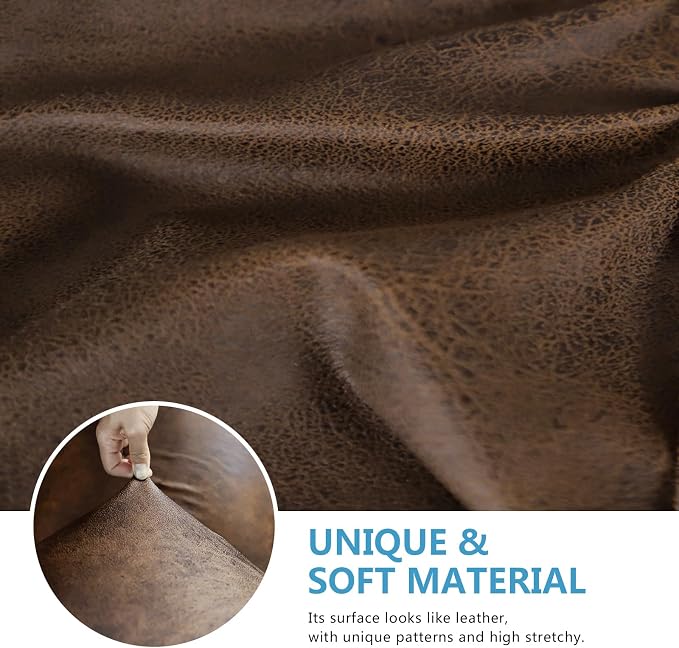 Leather Look Couch Cushion Covers Sofa Seat Slipcovers Sets Couches Furniture - Image 5