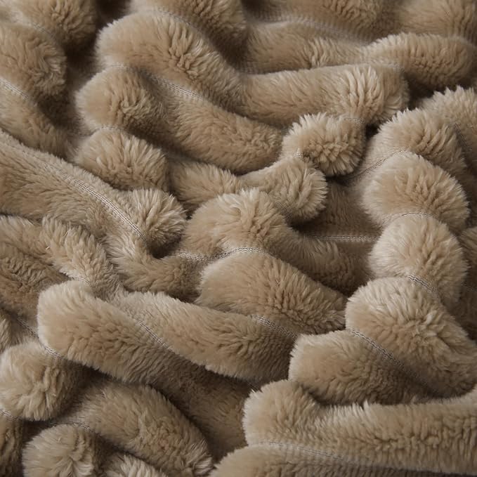 Tan Fleece Throw Blanket 60”×80” - Image 5