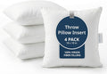 LANE LINEN 4 Pack 18x18 White Throw Pillow Inserts by LaneLinen