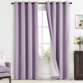 Yakamok Lilac 100% Blackout Curtains 84 Inches Long by Yakamok