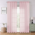 Lecloud Blush Pink Sheer Curtains by Lecloud