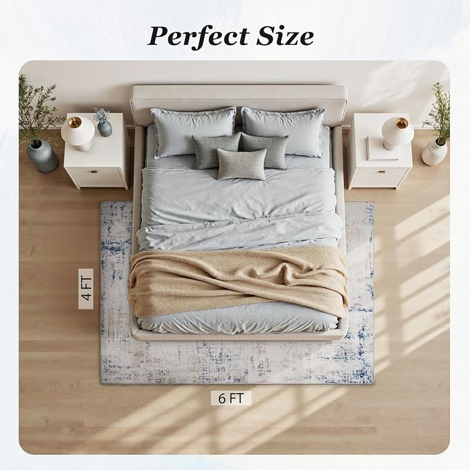 4 x 6 Area Rugs for Living Room, Machine Washable Non Slip Rug Ultra Soft Low - Image 6