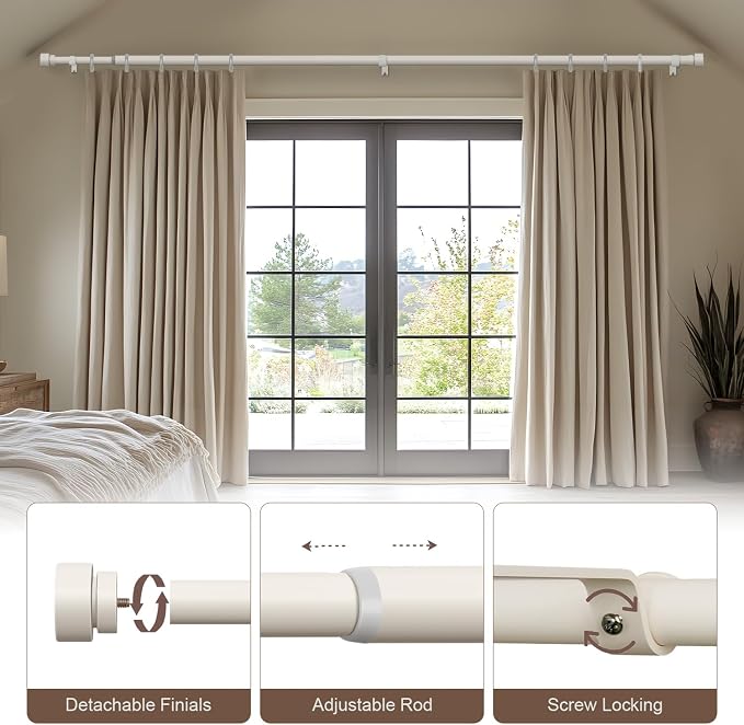 Lootkell Modern White Curtain Rods - Image 5