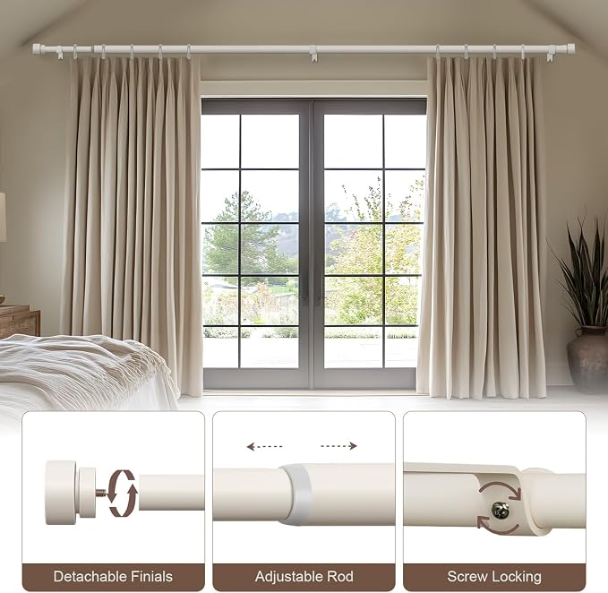 Lootkell Modern White Curtain Rods - Image 5