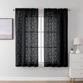 Lecloud Leia Black Sheer Curtains by Lecloud