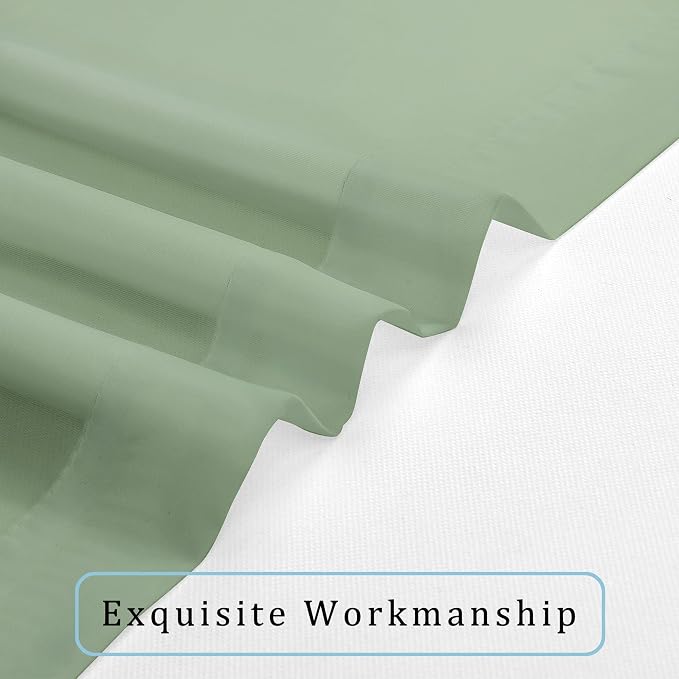 OWENIE Sheer Curtains Sage Green, Light Filtering - Image 7