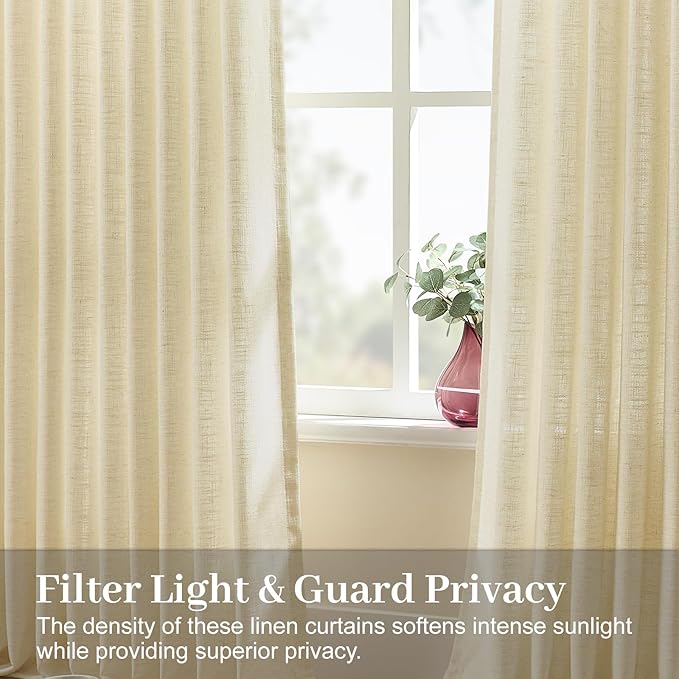 IVAPUPU 60 Inch Extra Width Pinch Pleat Curtains - Image 2