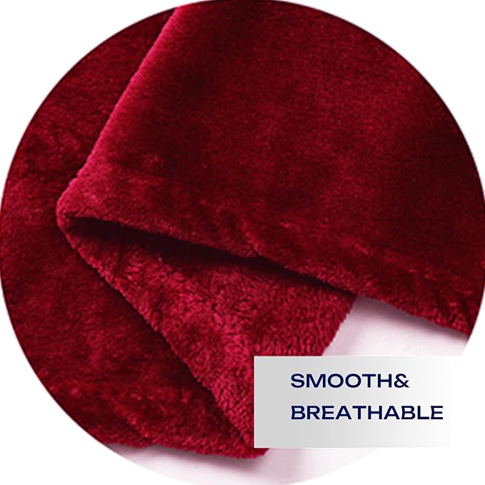JIAHANNHA Red Throw Blanket Decorations Thin Fleece Blanket 50"x60", Super Soft - Image 4