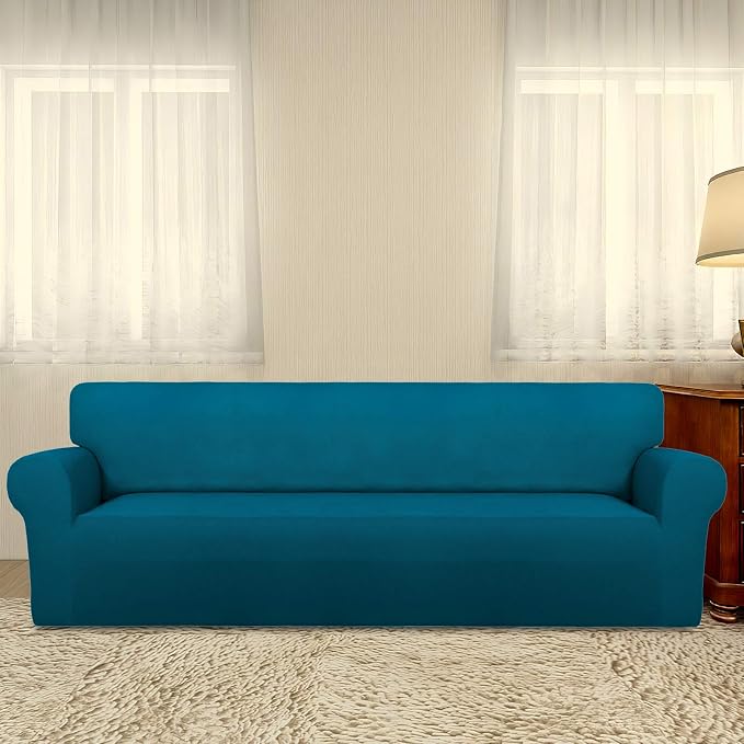 PureFit Super Stretch 4 Seater Sofa Slipcover – Spandex Non Slip Soft Couch - Image 2