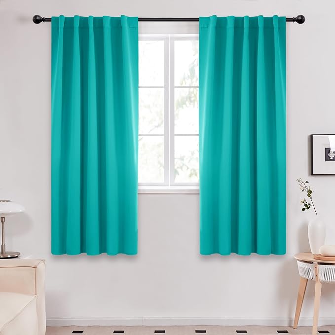 Deconovo Blackout Curtains, Thermal Insulated, W42 x L63 2 Panels, Back Tab by Deconovo