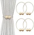 Melaluxe 4 Pack Magnetic Curtain Tiebacks, Decorative Curtain Holdbacks by Melaluxe