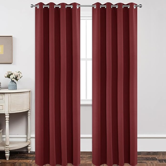Joydeco Blackout Curtains 120 inches Long 2 Panels Set, Thermal Insulated Long by JOYDECO