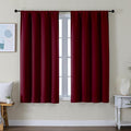 Simplebrand Ava Burgundy Short Blackout Curtains by Simplebrand
