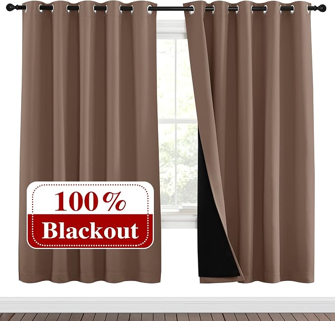 NICETOWN Living Room Completely Shaded Draperies, Privacy Protection & Noise by NICETOWN