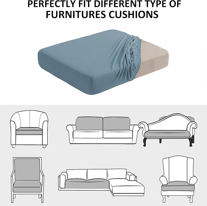 Water Repellent Sofa Seat Slipcovers Stretch Cushion Covers, Seaters Replacement - Image 8