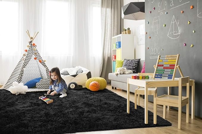 TWINNIS Super Soft Shaggy Rugs Fluffy Carpets, 4x5.9 Feet, Indoor Modern Plush - Image 4