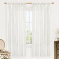 LAMIT Ivory White Linen Curtains 72 inches Long by LAMIT