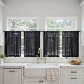 MIULEE Short Cafe Curtains 36 Inches Long, 4 Panels Set, Sheer Light Filtering by MIULEE