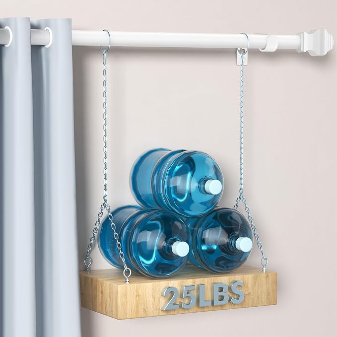 Curtain Rods for Windows 36-48 inch, 5/8 inch White Curtain Rod - Image 2