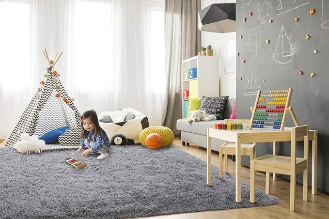 TWINNIS Super Soft Shaggy Rugs Fluffy Carpets, 5x7 Feet, Indoor Modern Plush - Image 4