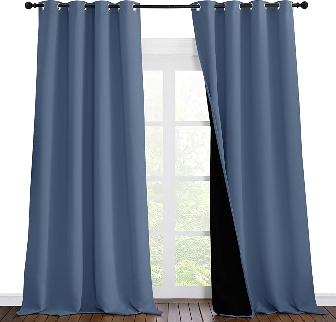 NICETOWN Cold Reducing Curtains, 100% Sun Blocking Curtains, Sound Proof Drapes by NICETOWN