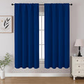 CUCRAF Royal Blue Blackout Curtains 54 inch Length 2 Panels Set, Rod Pocket by CUCRAF