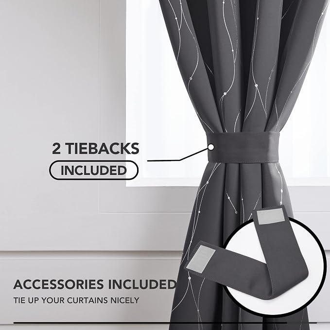 Deconovo Grey Blackout Curtains - Image 4