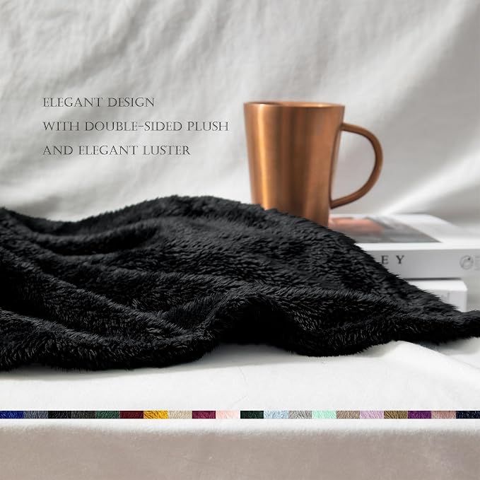Exclusivo Mezcla Plush Fuzzy Fleece Throw Blanket Extra Large, Super Soft - Image 6