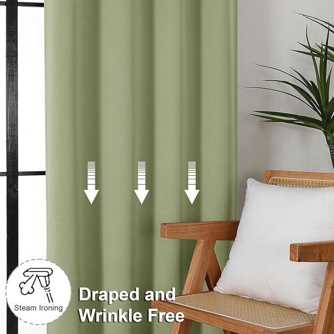 Simplebrand Sage Green Blackout Curtains - Image 7