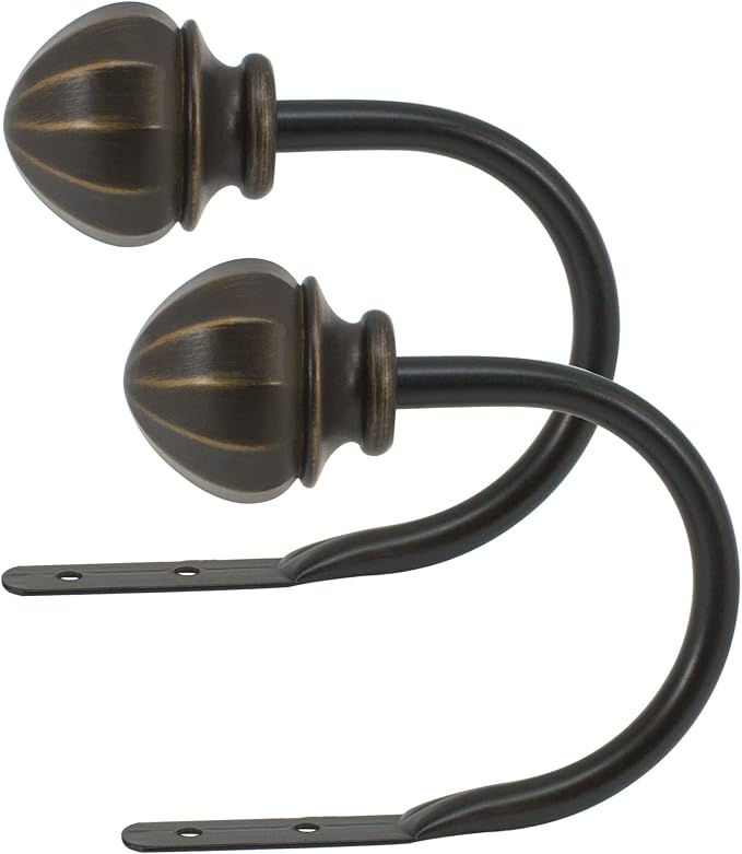 Decopolitan Facet Ball Curtain Holdback Pair, Vintage Bronze by Decopolitan