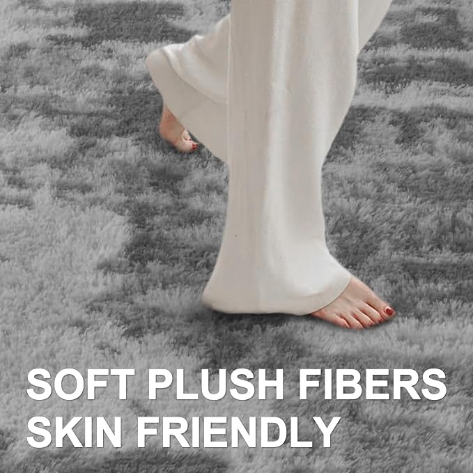 8x10 Ft Extra Large Shag Rugs for Living Room, Tie Dyed Ultra Soft Fluffy Furry - Image 4