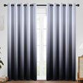 SimpleHome Gradient Color Ombre Room Darkening Curtains Blackout Black Thermal by SimpleHome