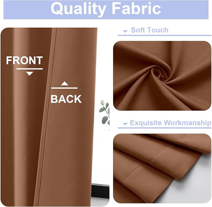Simplebrand Ava Sun Baked Blackout Curtains - Image 3