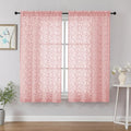 Chyhomenyc Blush Pink Sheer Curtains 54 Inch Length by Chyhomenyc