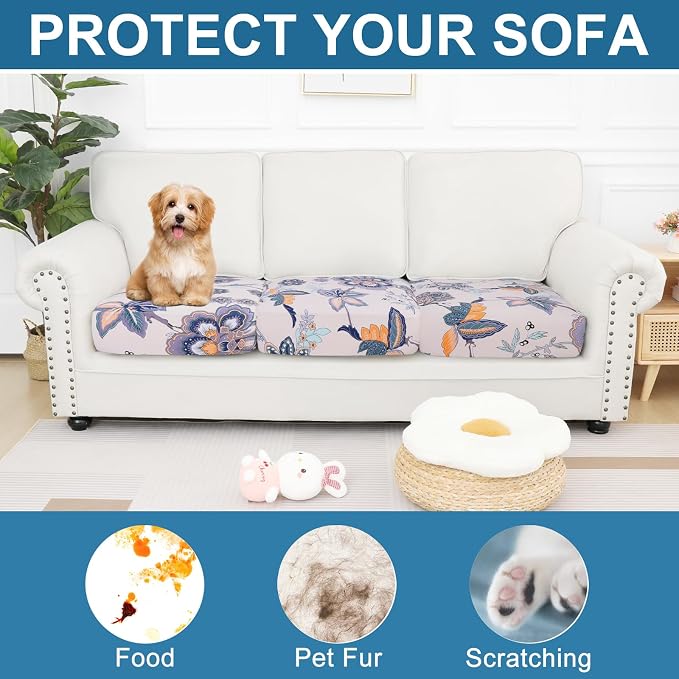 Smiry Printed Couch Cushion Covers, Stretch Soft Couch Covers - Image 7