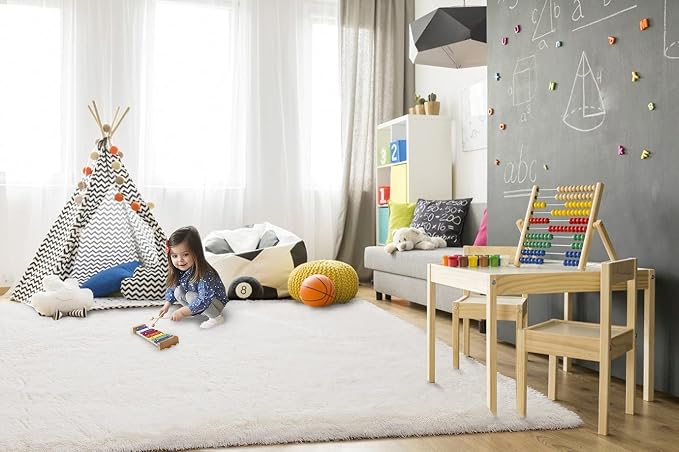 TWINNIS Super Soft Shaggy Rugs Fluffy Carpets 4x5.9 Feet, Indoor Modern Plush - Image 4
