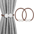 Melaluxe 2 Pack Magnetic Curtain Tiebacks, Decorative Curtain Holdbacks by Melaluxe