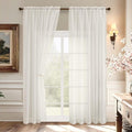 Aiyufeng 2 Pack: Basic Ivory Sheer Curtain Drapes by Aiyufeng