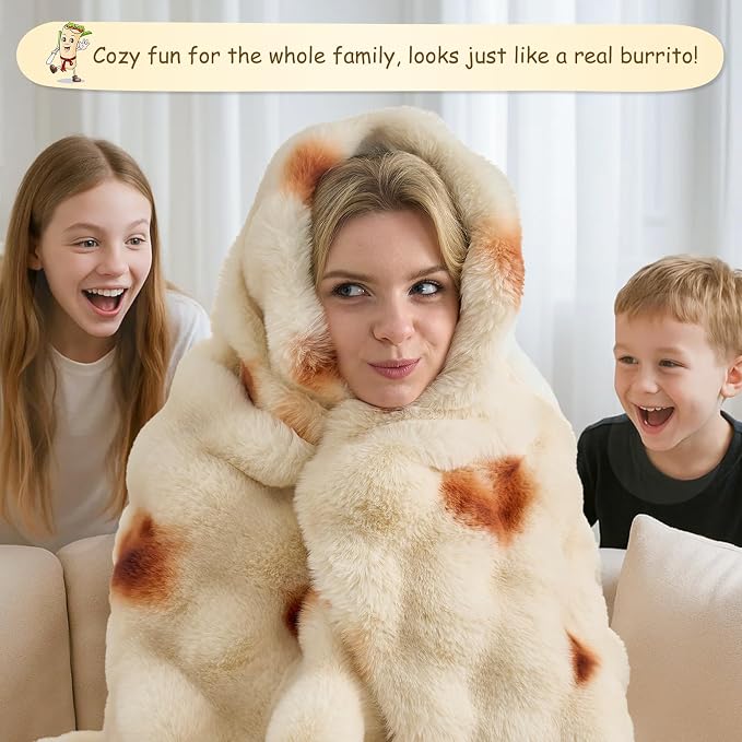 Cozy Bliss Burrito Faux Fur Throw Blanket - Image 3