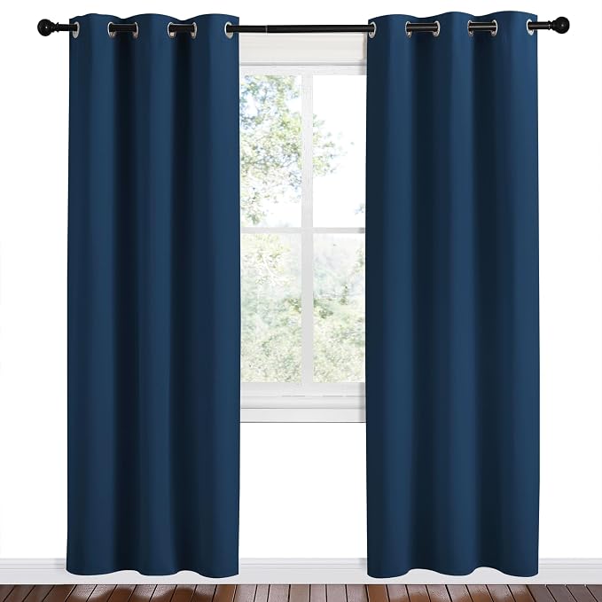 NICETOWN Moroccan Blue Room Darkening Curtains - Image 2