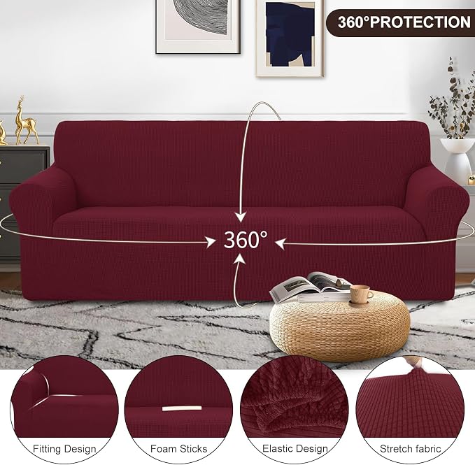U-NICE HOME Stretch Couch Cover Sofa Cover Sofa Slipcover Furniture Protector - Image 3