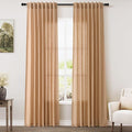 Nanspring Camel Linen Curtains 80 Inches Long by Nanspring