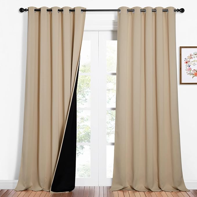 NICETOWN Thermal Insulated 100% Blackout Curtains, Noise Reducing Performance by NICETOWN