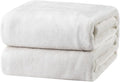 Bedsure GentleSoft Fleece Blankets King Size White by BEDSURE