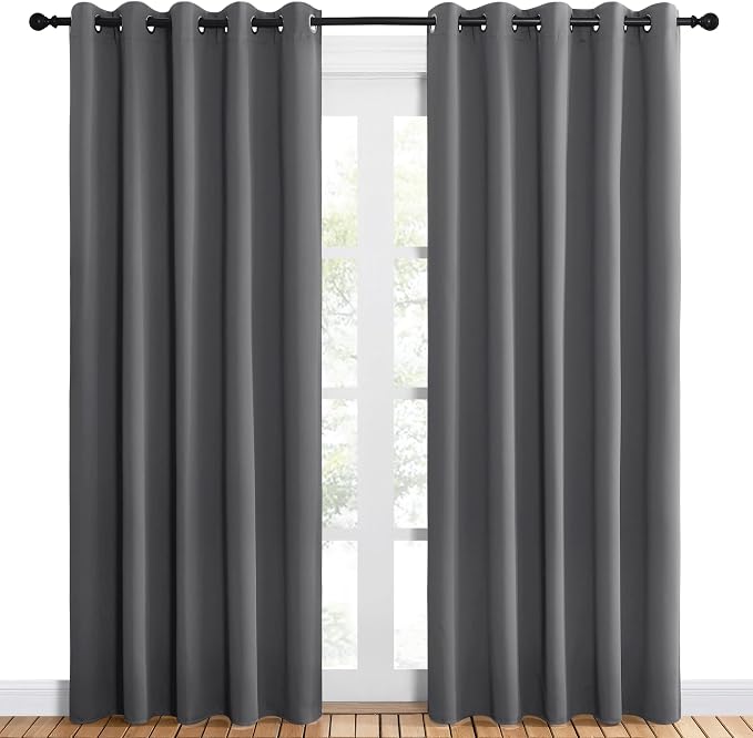 NICETOWN Bedroom Curtains Blackout Drapery Panels, Three Pass Microfiber - Image 2